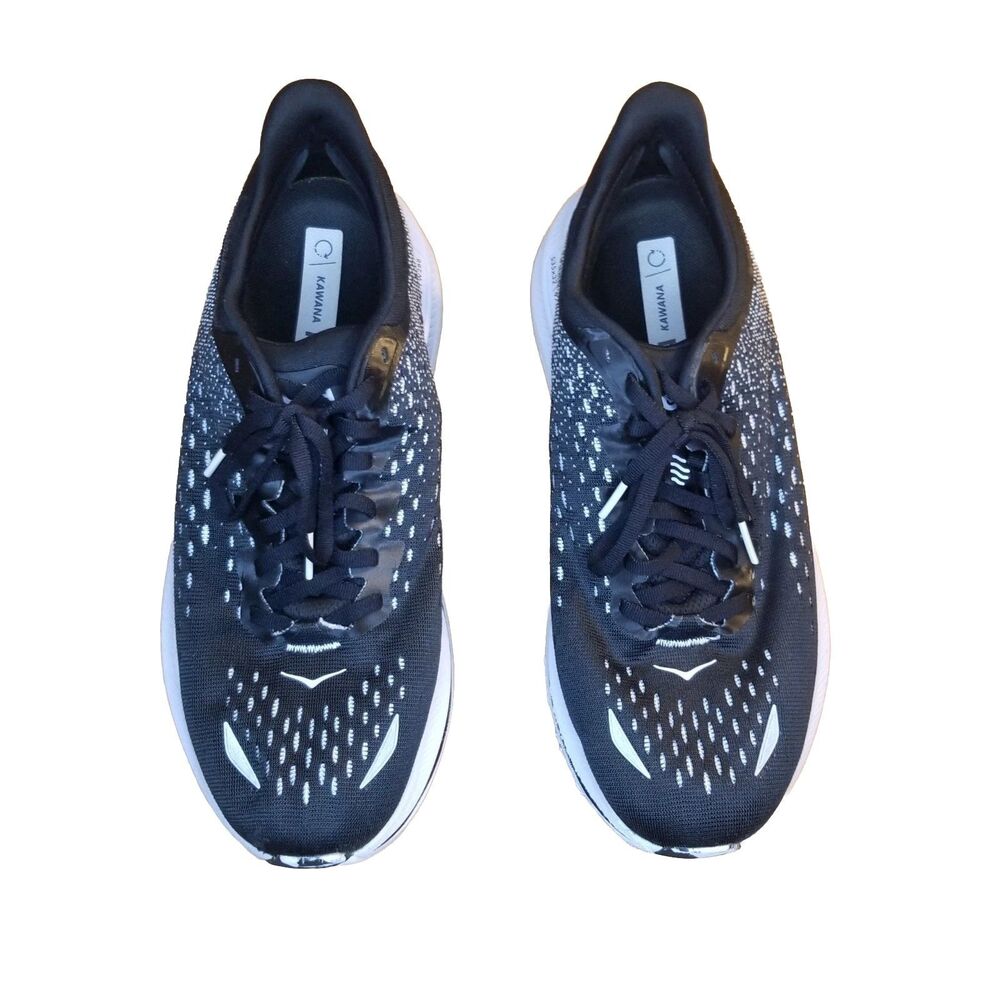 Hoka One One Kawana Women's Size 10.5 Black Running Shoes Sneakers 1123164BWHT